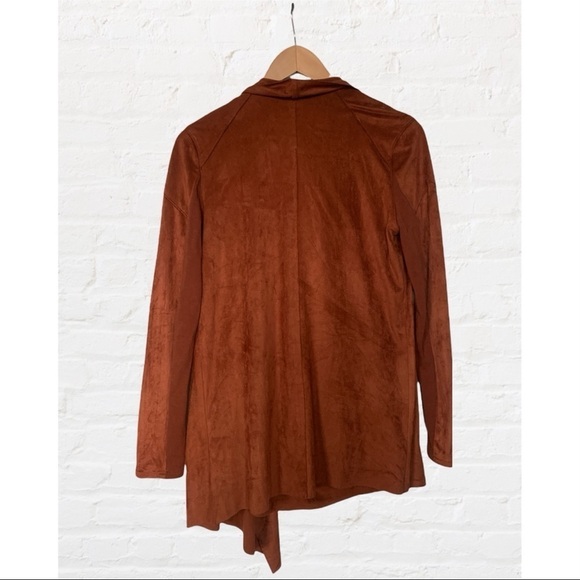 Blank NYC Cloud Nine Draped Wrap Jacket Convertible Faux Suede Leather - Picture 7 of 9